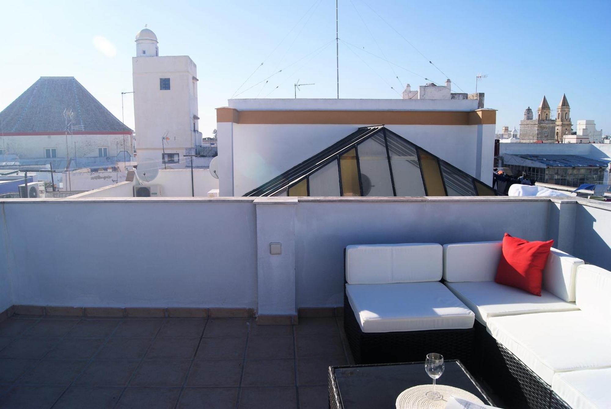 Cdz - Atico Tavira Two Private Terraces With Great Views Apartment Cadiz Bagian luar foto